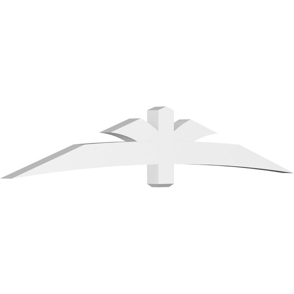 Ekena Millwork Davenport Architectural Grade PVC Gable Bracket, 108"W x 18"H x 4"D x 6"F, 4/12 Pitch GBP108X18X0406DAV00 - main